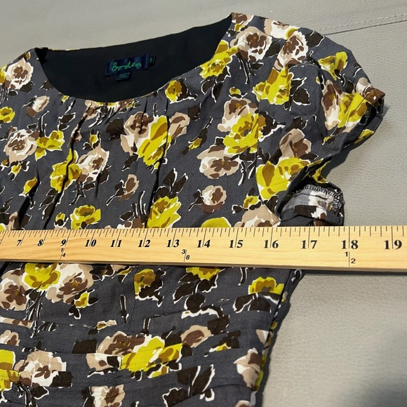 Boden Floral Viscose Short Sleeve Midi Dress Cottage Prairie BOHO Women-12-3094 - Picture 5 of 10